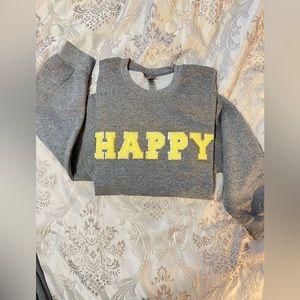 Happy Chenille Patch Sweatshirt
